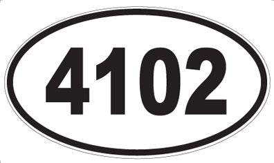 4102 - Oval Sticker