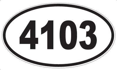 4103 - Oval Sticker