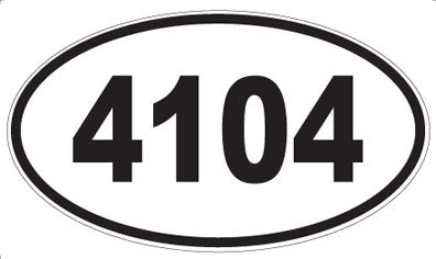 4104 - Oval Sticker
