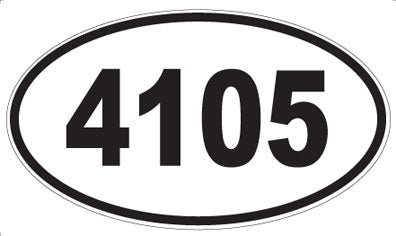4105 - Oval Sticker