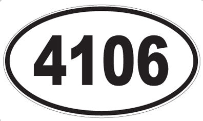 4106 - Oval Sticker