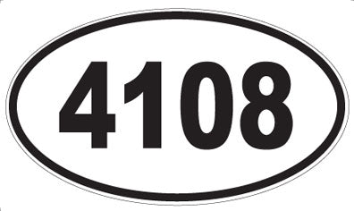 4108 - Oval Sticker