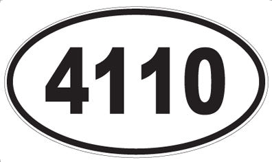 4110 - Oval Sticker