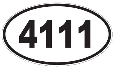 4111 - Oval Sticker