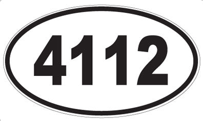 4112 - Oval Sticker