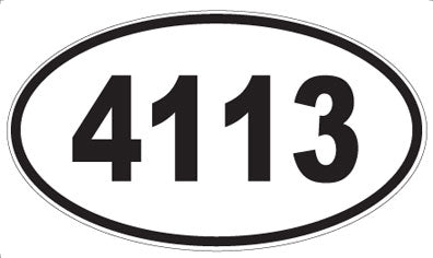 4113 - Oval Sticker