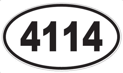 4114 - Oval Sticker