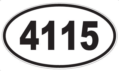 4115 - Oval Sticker