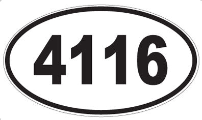 4116 - Oval Sticker
