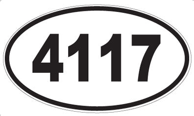 4117 - Oval Sticker