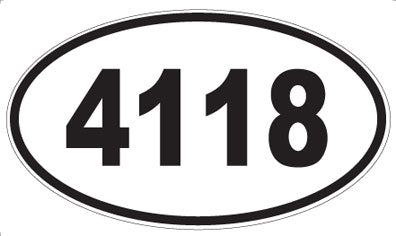 4118 - Oval Sticker
