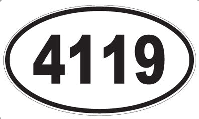 4119 - Oval Sticker