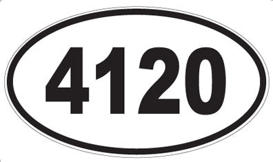 4120 - Oval Sticker