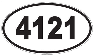 4121 - Oval Sticker