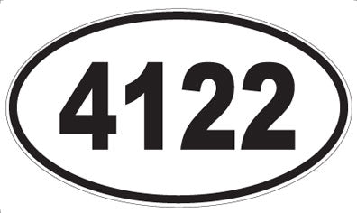 4122 - Oval Sticker