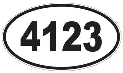 4123 - Oval Sticker