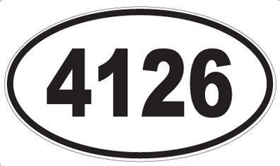 4126 - Oval Sticker