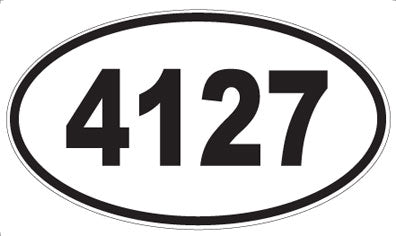 4127 - Oval Sticker