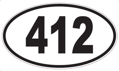 412 - Oval Sticker