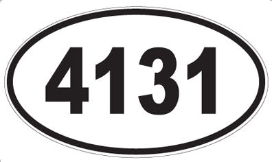 4131 - Oval Sticker