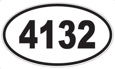 4132 - Oval Sticker