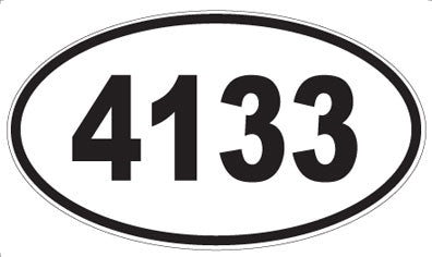 4133 - Oval Sticker