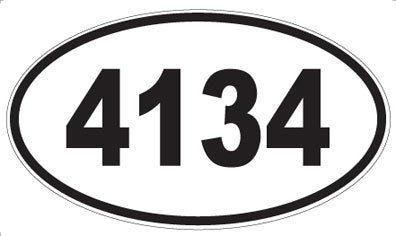 4134 - Oval Sticker