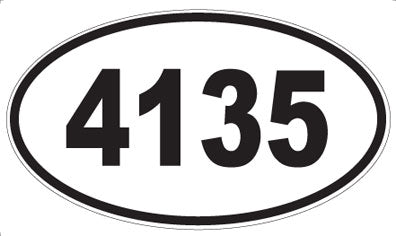 4135 - Oval Sticker
