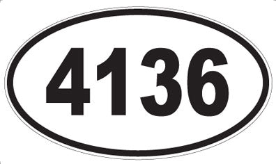4136 - Oval Sticker