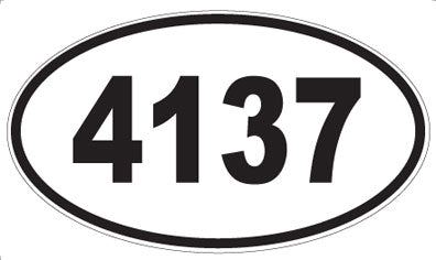 4137 - Oval Sticker