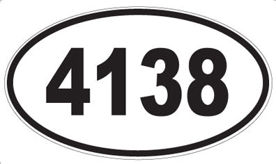 4138 - Oval Sticker