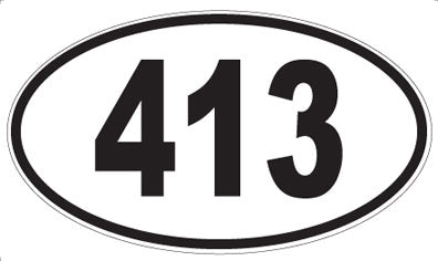 413 - Oval Sticker