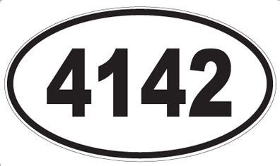 4142 - Oval Sticker