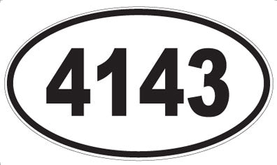 4143 - Oval Sticker