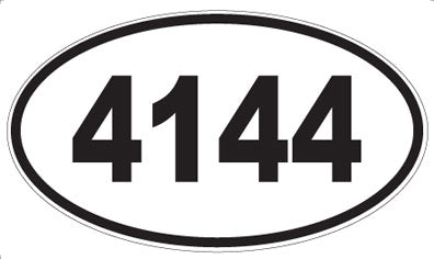 4144 - Oval Sticker