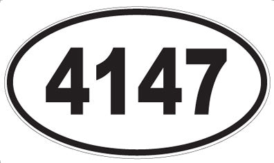 4147 - Oval Sticker