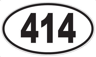 414 - Oval Sticker