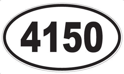 4150 - Oval Sticker
