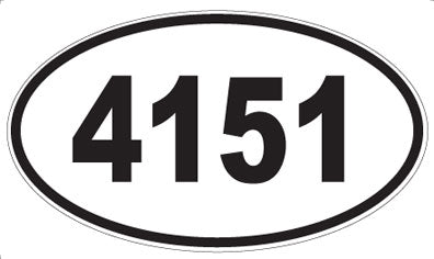 4151 - Oval Sticker