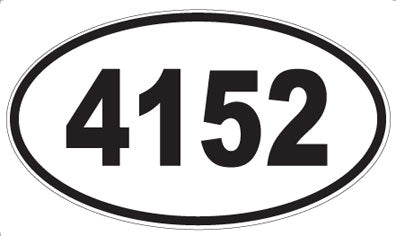 4152 - Oval Sticker