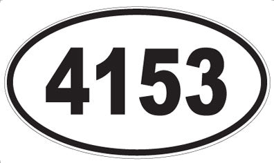4153 - Oval Sticker