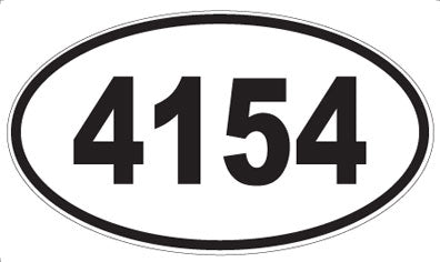 4154 - Oval Sticker