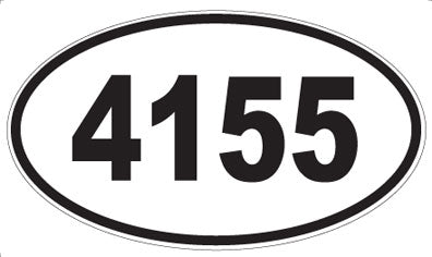 4155 - Oval Sticker