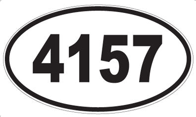 4157 - Oval Sticker