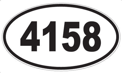 4158 - Oval Sticker