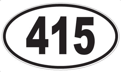 415 - Oval Sticker