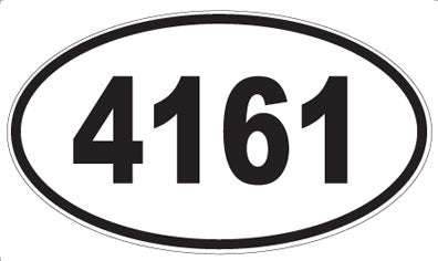 4161 - Oval Sticker