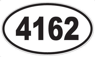4162 - Oval Sticker