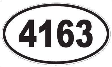 4163 - Oval Sticker
