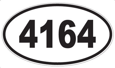 4164 - Oval Sticker